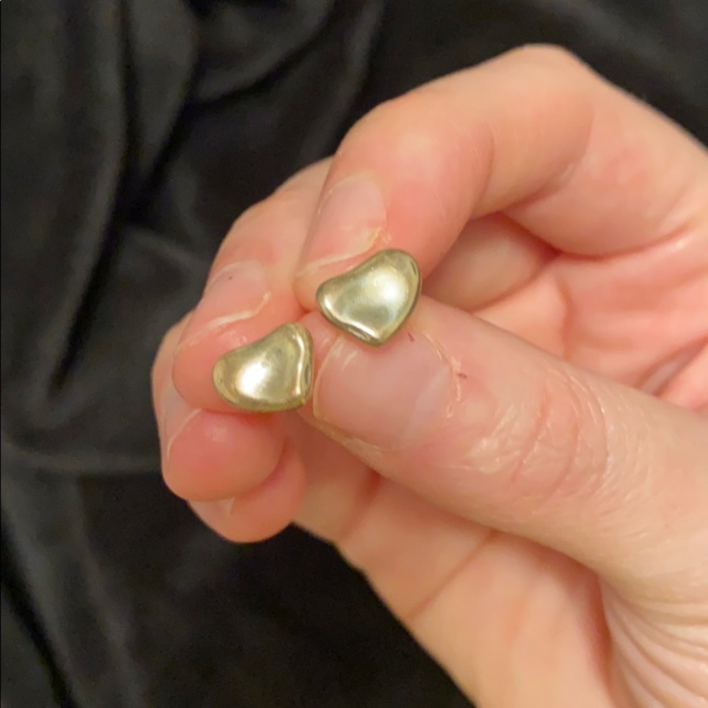 Tiffany & Co. silver Elsa Peretti full heart studs